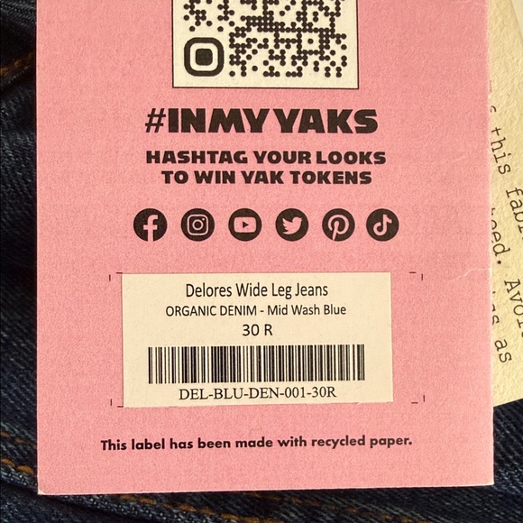 ✨Lucy & Yak Women's Mid Wash Blue High Waisted Wide-Leg Jeans NWT✨ - Picture 14 of 16